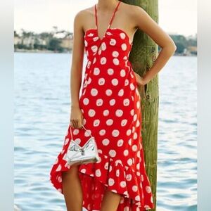 Anthropologie Plenty by Tracy Reese Halter High-Low Ruffle Dress Medium